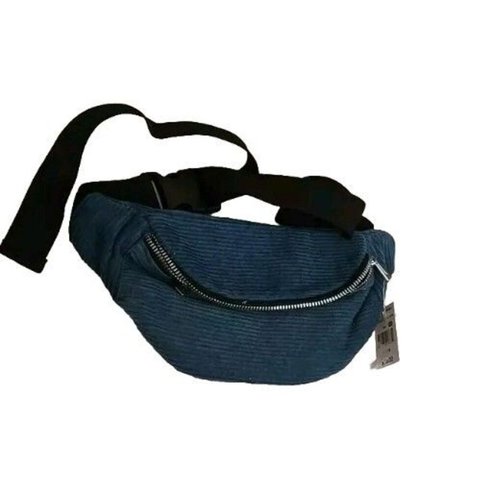Culture Fly Blue Corduroy Adjustable Waist Fanny Pack Sling Bag